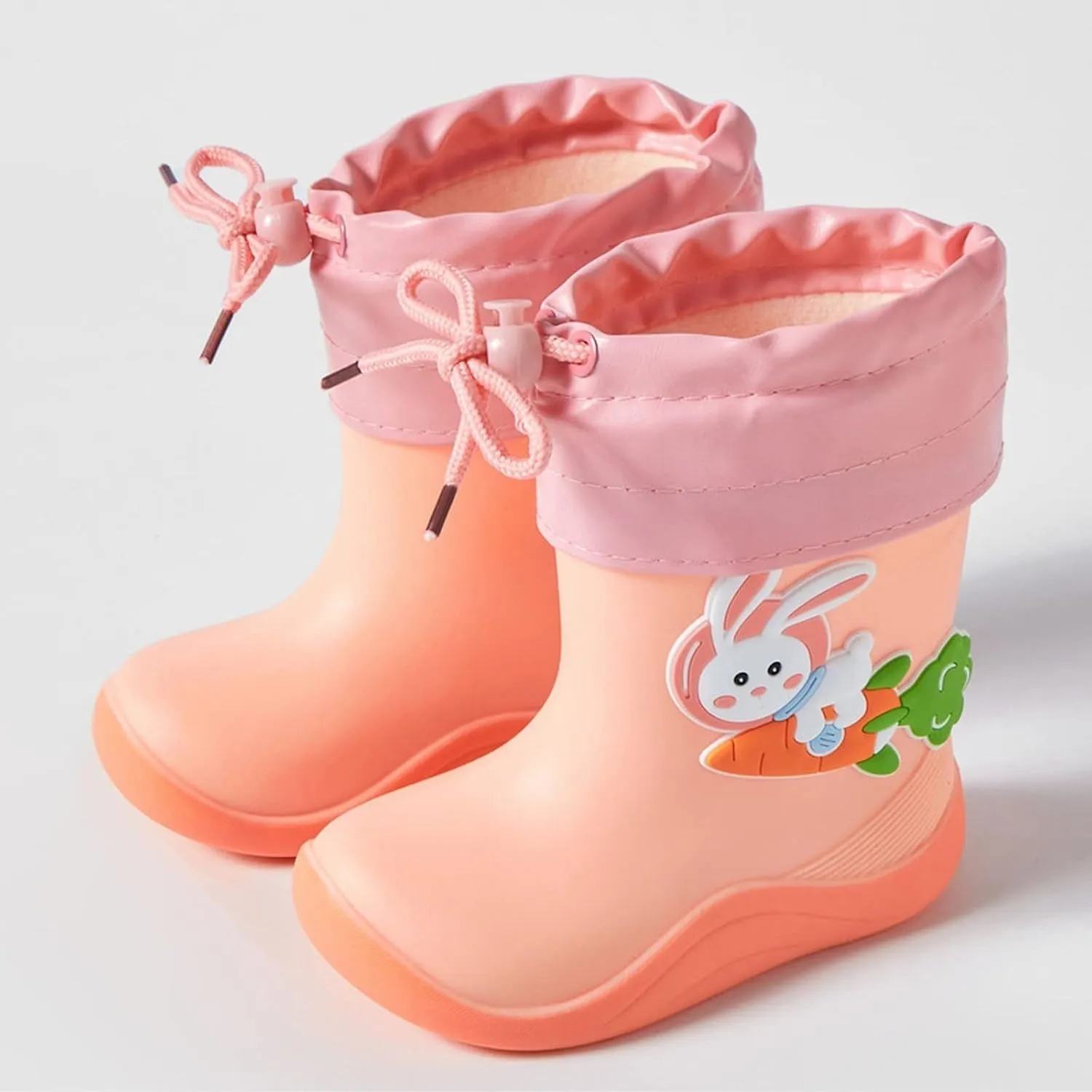 Kids Rain Boots, Toddler Rainboots Waterproof Rubber Kids Rain Shoes for Baby Girls Boys with Fun Baby Girl Shoes