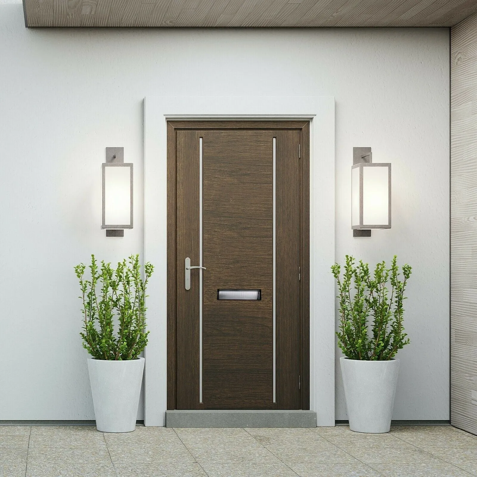 Letterplate Draught Proof - 250mm - Black  Frame Polished Silver  Flap