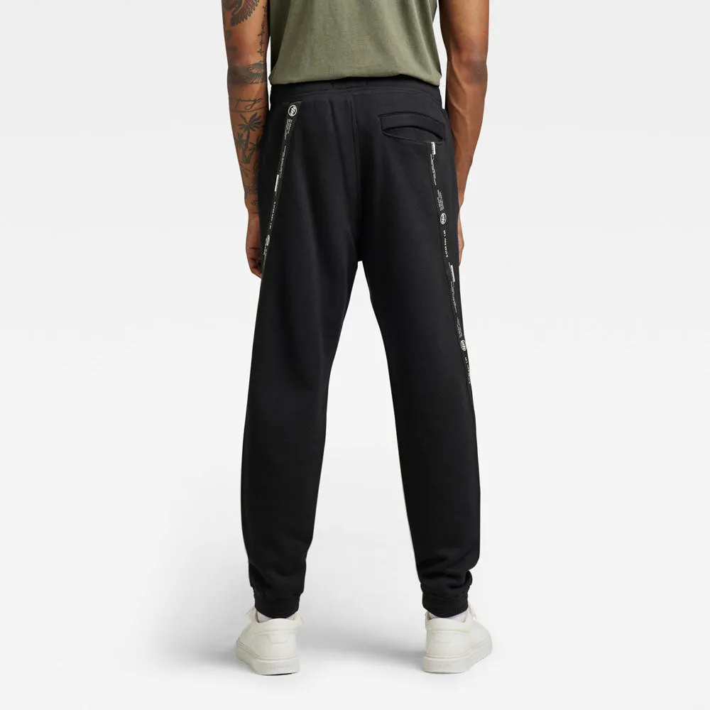 Logo Tape Cotton Sweat Pant - Black