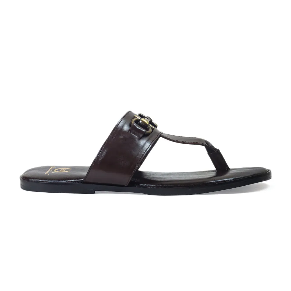 Louis Leather Slippers (Brown)