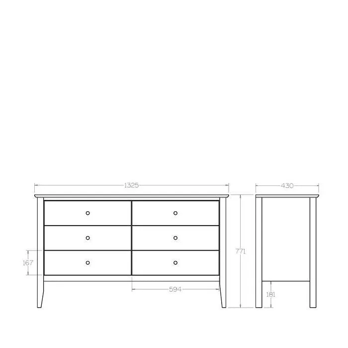 Mabel Lowboy 6 Drawer