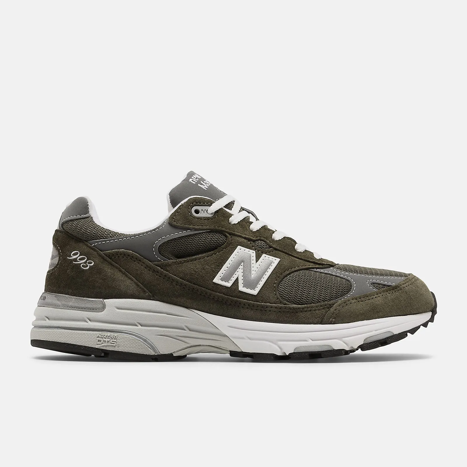 Made in USA 993 sneakers in Military foliage green