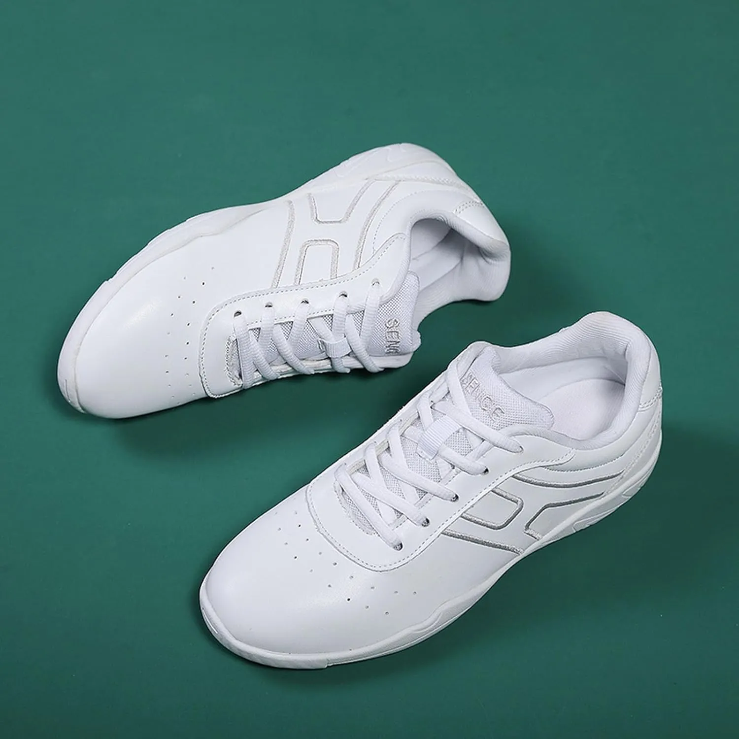 Meidiastra Cheerleading Dance Sneakers for Women Youth Girls White Competition Cheer Shoes Athletic Training Shoes Breathable(Adult/Kids)