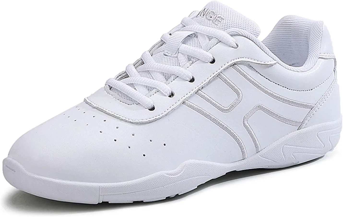 Meidiastra Cheerleading Dance Sneakers for Women Youth Girls White Competition Cheer Shoes Athletic Training Shoes Breathable(Adult/Kids)