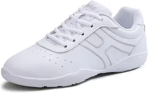 Meidiastra Cheerleading Dance Sneakers for Women Youth Girls White Competition Cheer Shoes Athletic Training Shoes Breathable(Adult/Kids)