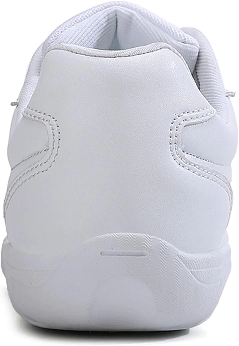 Meidiastra Cheerleading Dance Sneakers for Women Youth Girls White Competition Cheer Shoes Athletic Training Shoes Breathable(Adult/Kids)
