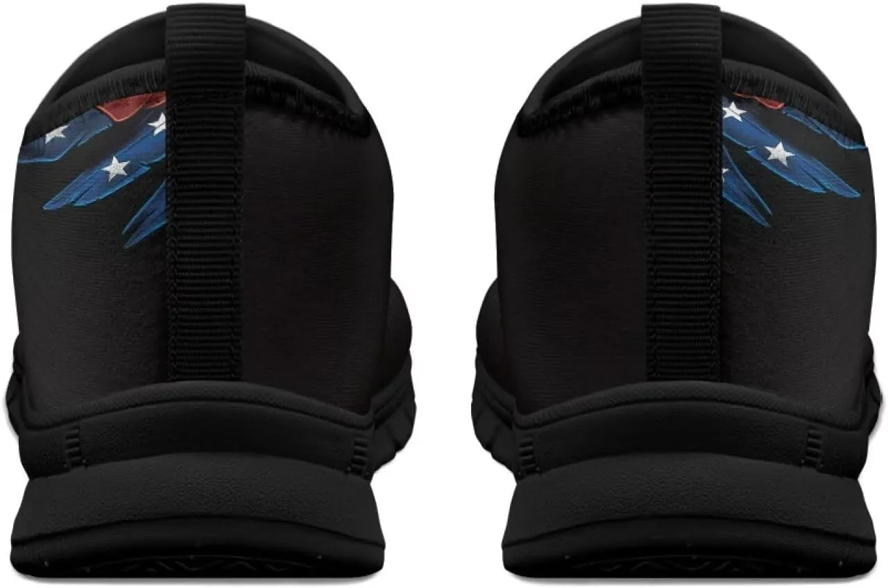 Men's Flats Leisure Sneakers Comfortable Slip On Work Shoe Lightweight Non Slip Walking Loafers Outdoor Black Sole