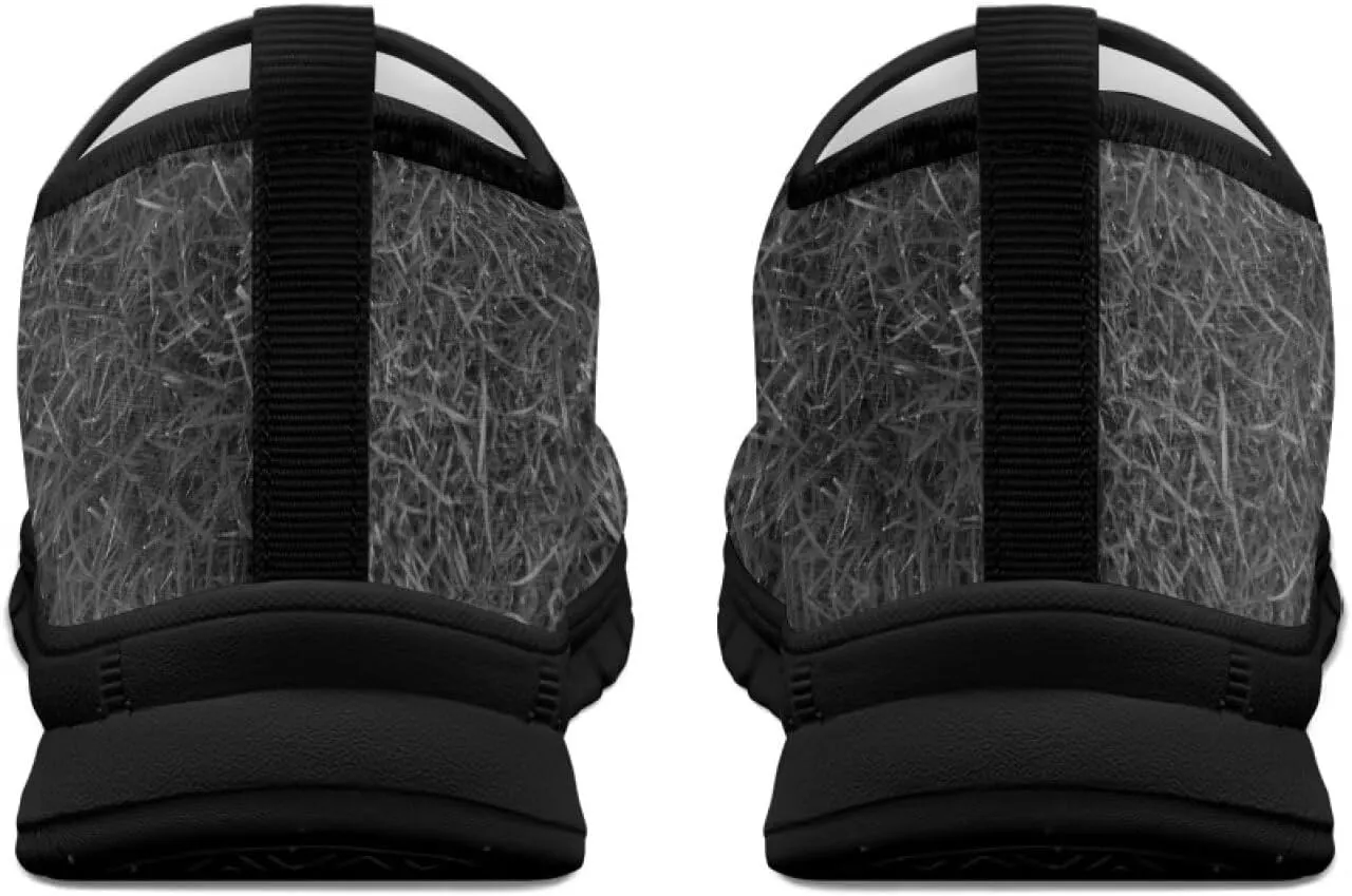 Men's Flats Leisure Sneakers Comfortable Slip On Work Shoe Lightweight Non Slip Walking Loafers Outdoor Black Sole