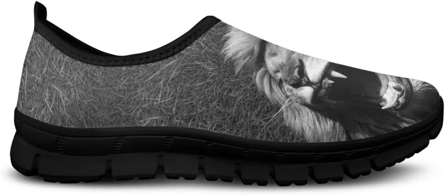 Men's Flats Leisure Sneakers Comfortable Slip On Work Shoe Lightweight Non Slip Walking Loafers Outdoor Black Sole