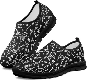 Men's Flats Leisure Sneakers Comfortable Slip On Work Shoe Lightweight Non Slip Walking Loafers Outdoor Black Sole