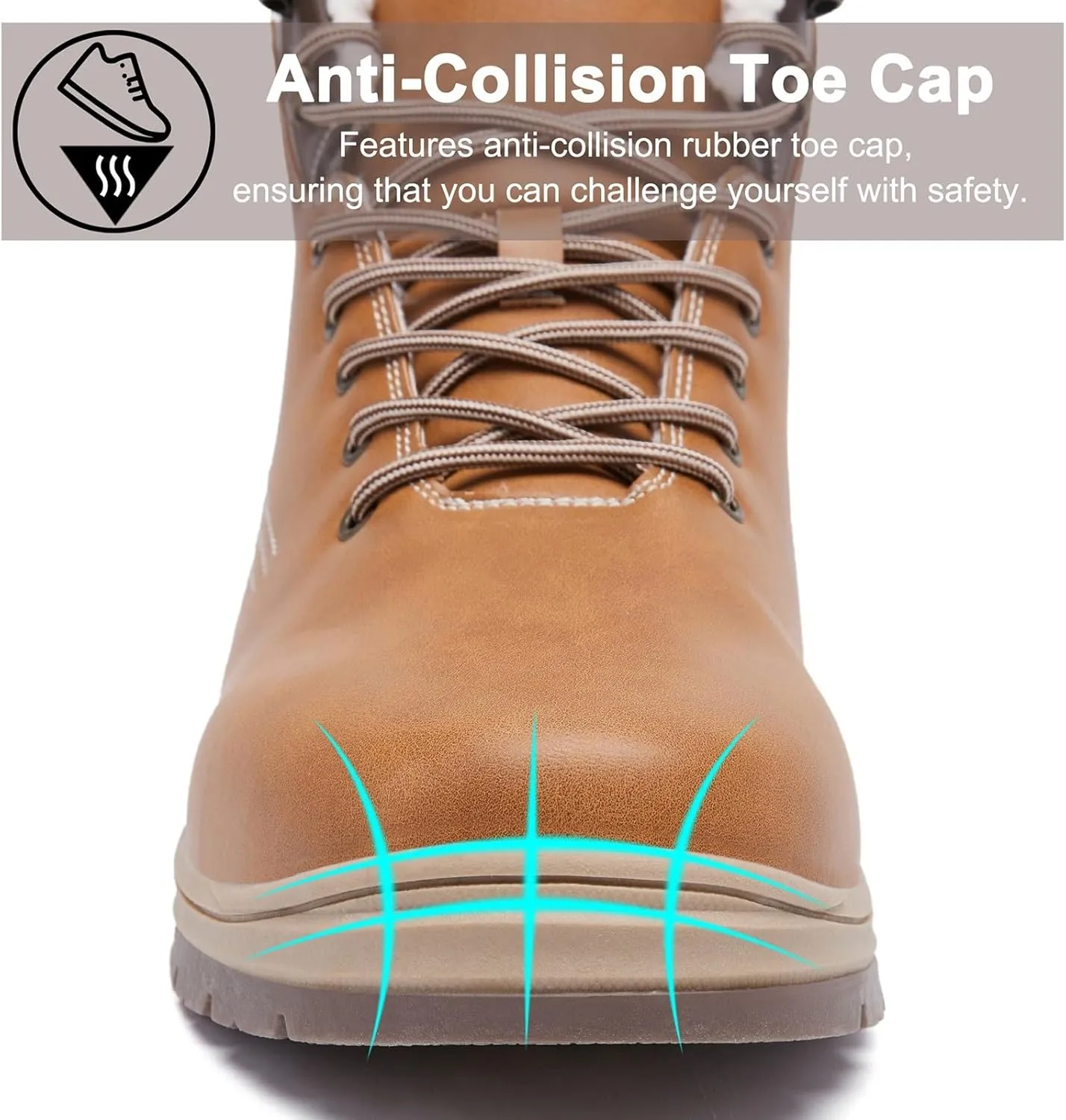 Mens Work Boots Soft Toe Hiking Sneakers Boot with Comfort Workout Shoes for Women Waterproof Work Botas Soft Toe Non Slip Rubber Sole Hike Grounded Footwear