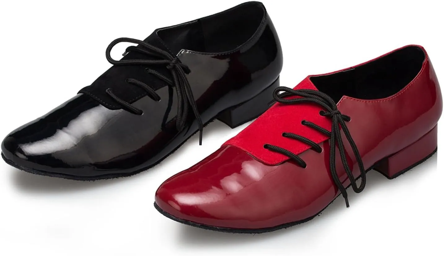 Minishion Men's TH149 Lace-up Pleather Wedding Ballroom Latin Taogo Dance Shoes