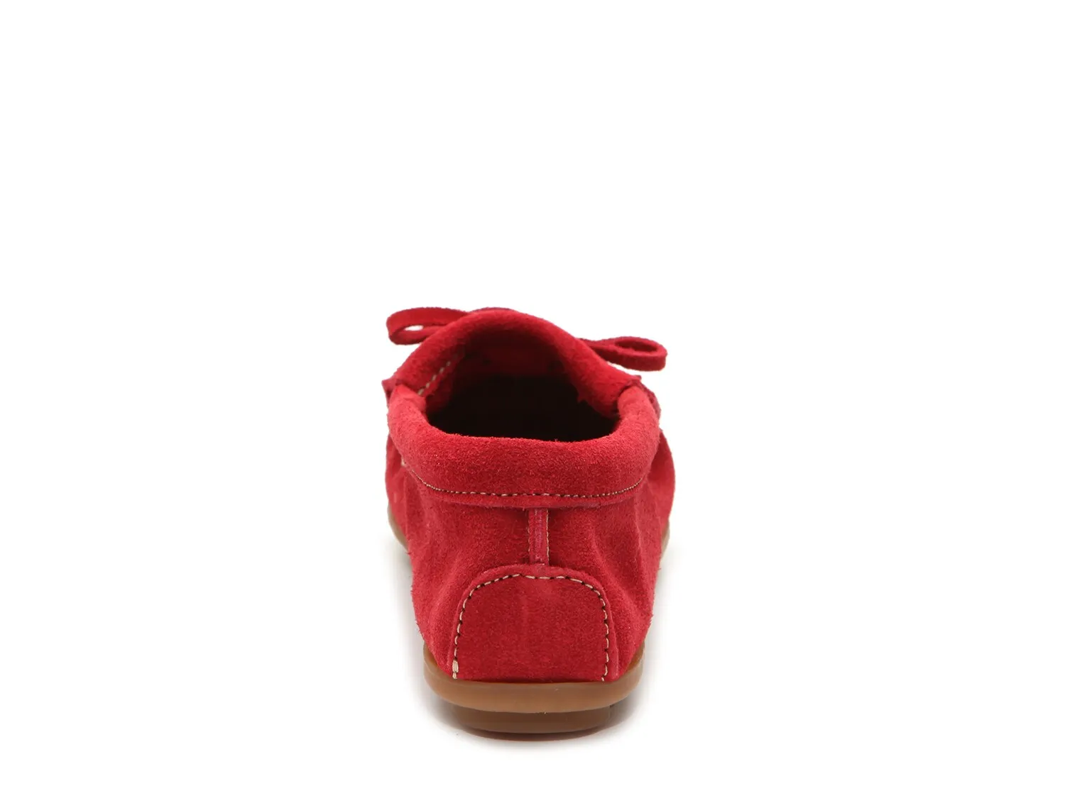 Minnetonka Kilty moccasins, red