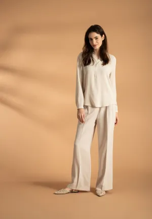 More & More Wide Leg Trouser Powder Creme