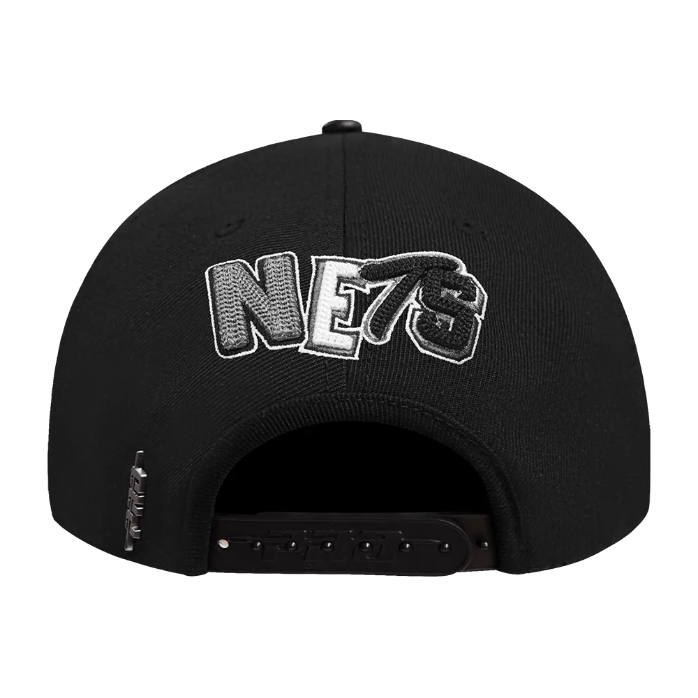 NBA BROOKLYN NETS CITY RANSOM PINCH FRONT SNAPBACK (BLACK)