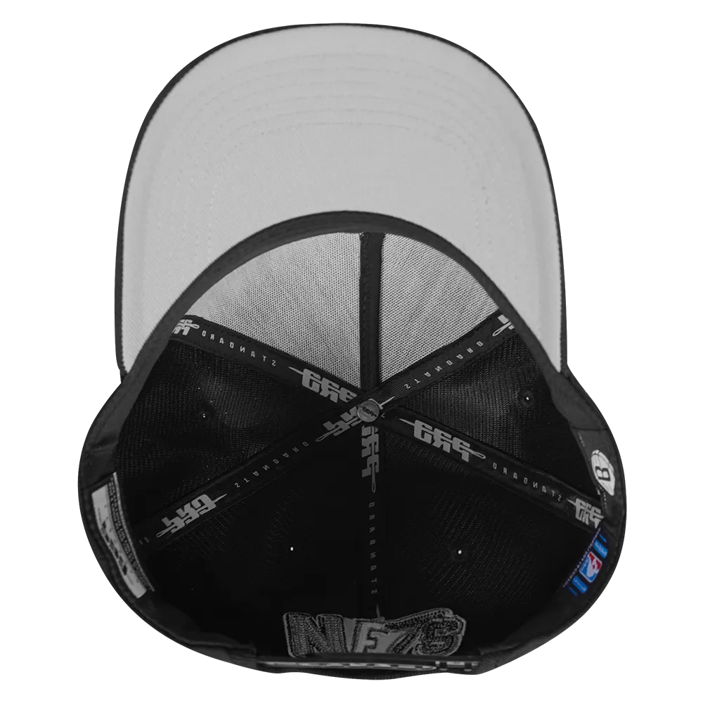 NBA BROOKLYN NETS CITY RANSOM PINCH FRONT SNAPBACK (BLACK)