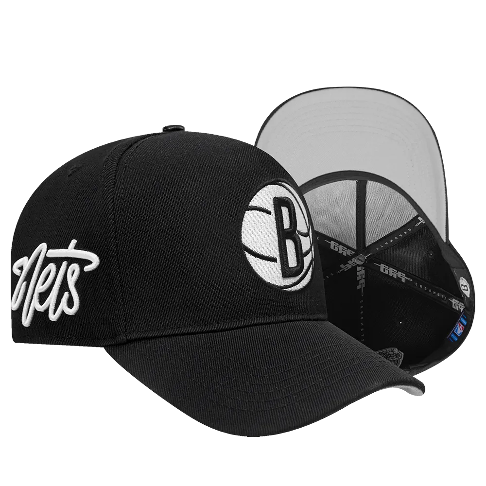 NBA BROOKLYN NETS CITY RANSOM PINCH FRONT SNAPBACK (BLACK)