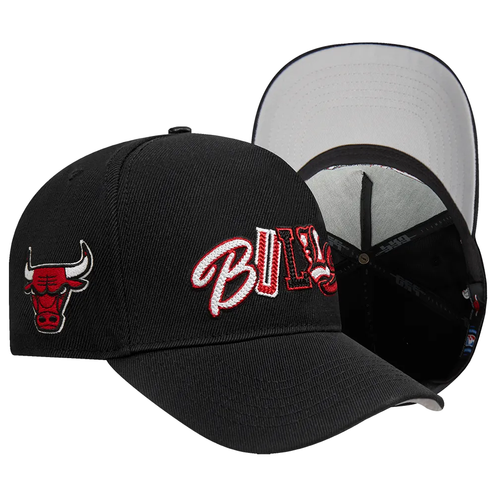 NBA CHICAGO BULLS CITY RANSOM WOOL BLEND PRO PINCH SNAPBACK (BLACK)
