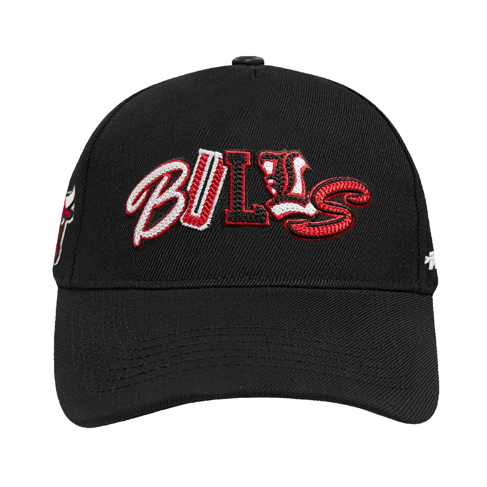 NBA CHICAGO BULLS CITY RANSOM WOOL BLEND PRO PINCH SNAPBACK (BLACK)