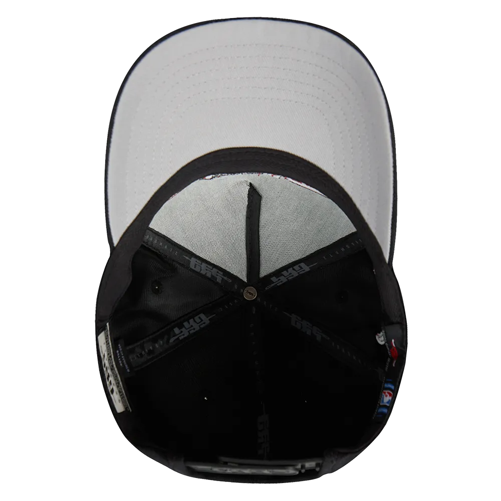 NBA CHICAGO BULLS CITY RANSOM WOOL BLEND PRO PINCH SNAPBACK (BLACK)