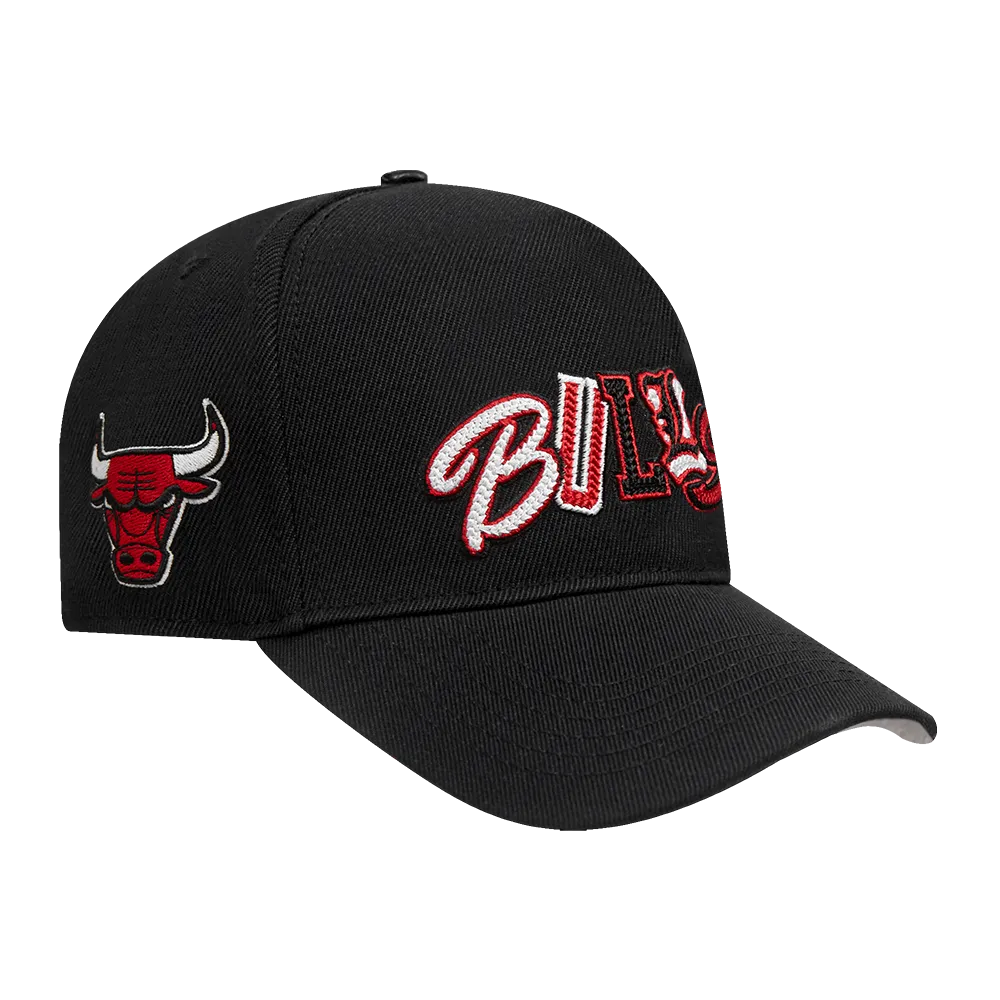 NBA CHICAGO BULLS CITY RANSOM WOOL BLEND PRO PINCH SNAPBACK (BLACK)