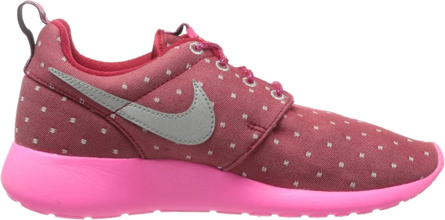 Nike Rosherun Print Dark Red/Metallic Silver-Pink Power Girls