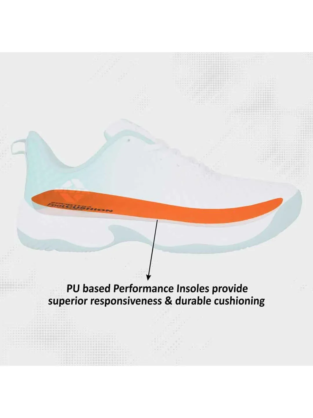 Nivia Power Smash Tennis Shoes White/Turquoise