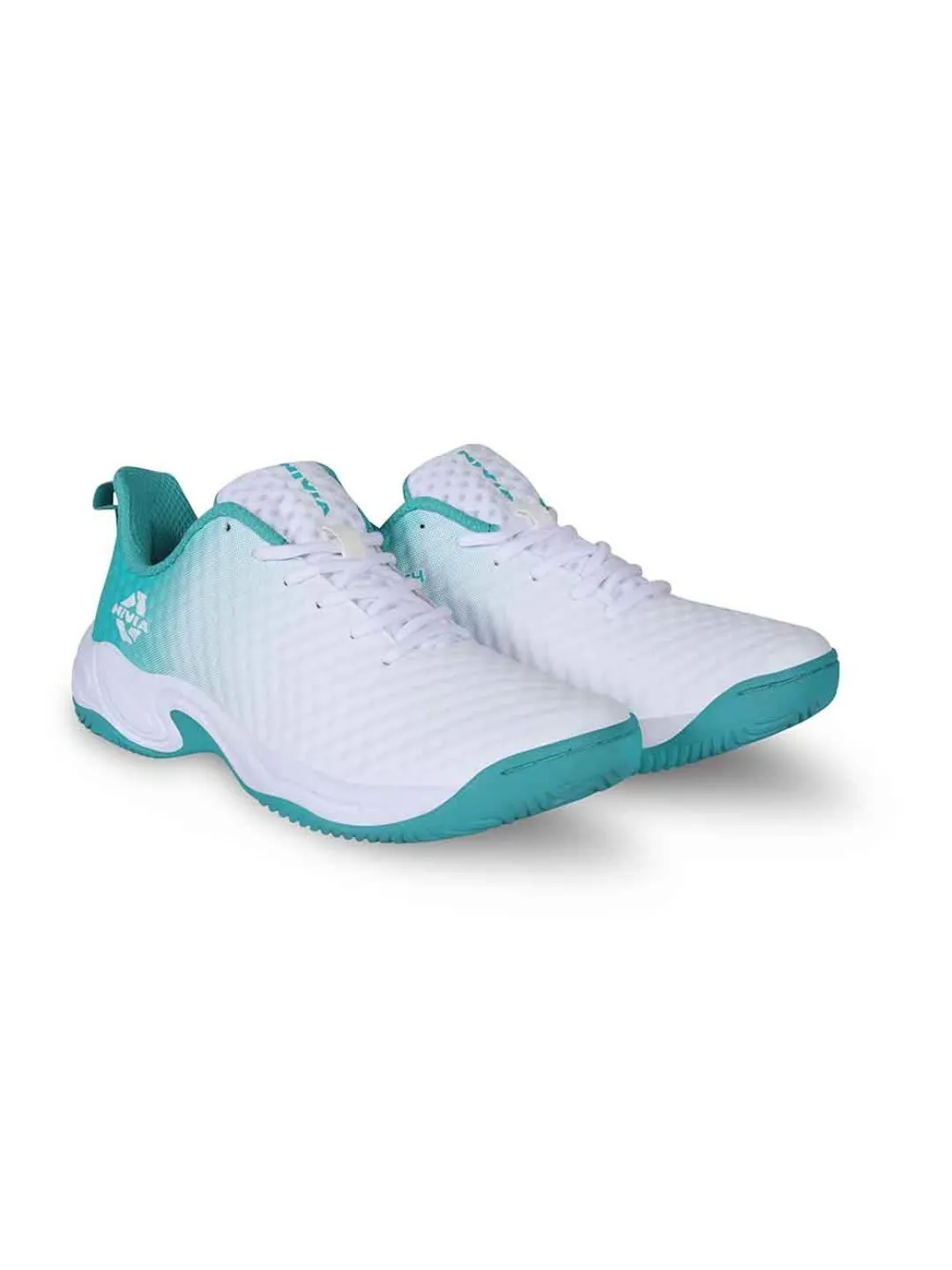 Nivia Power Smash Tennis Shoes White/Turquoise