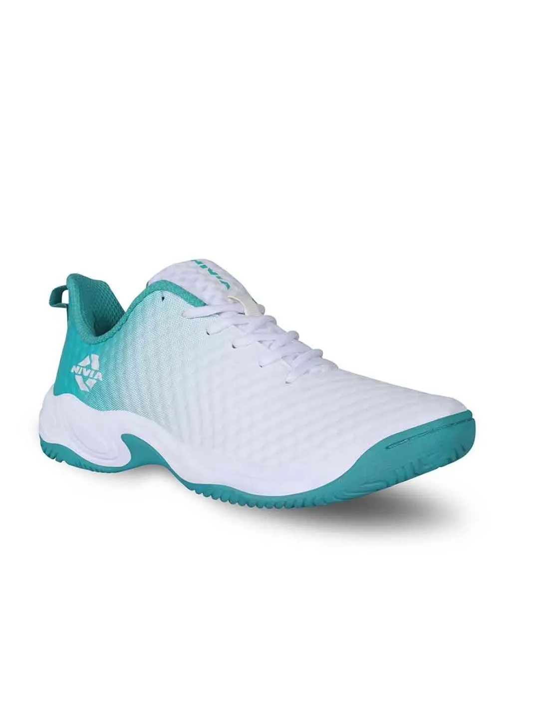 Nivia Power Smash Tennis Shoes White/Turquoise