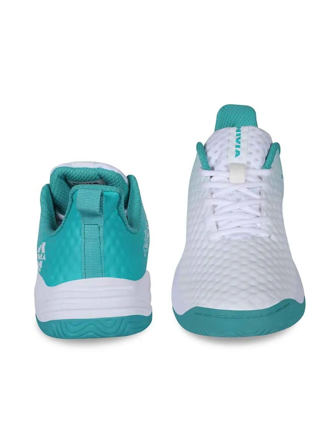 Nivia Power Smash Tennis Shoes White/Turquoise