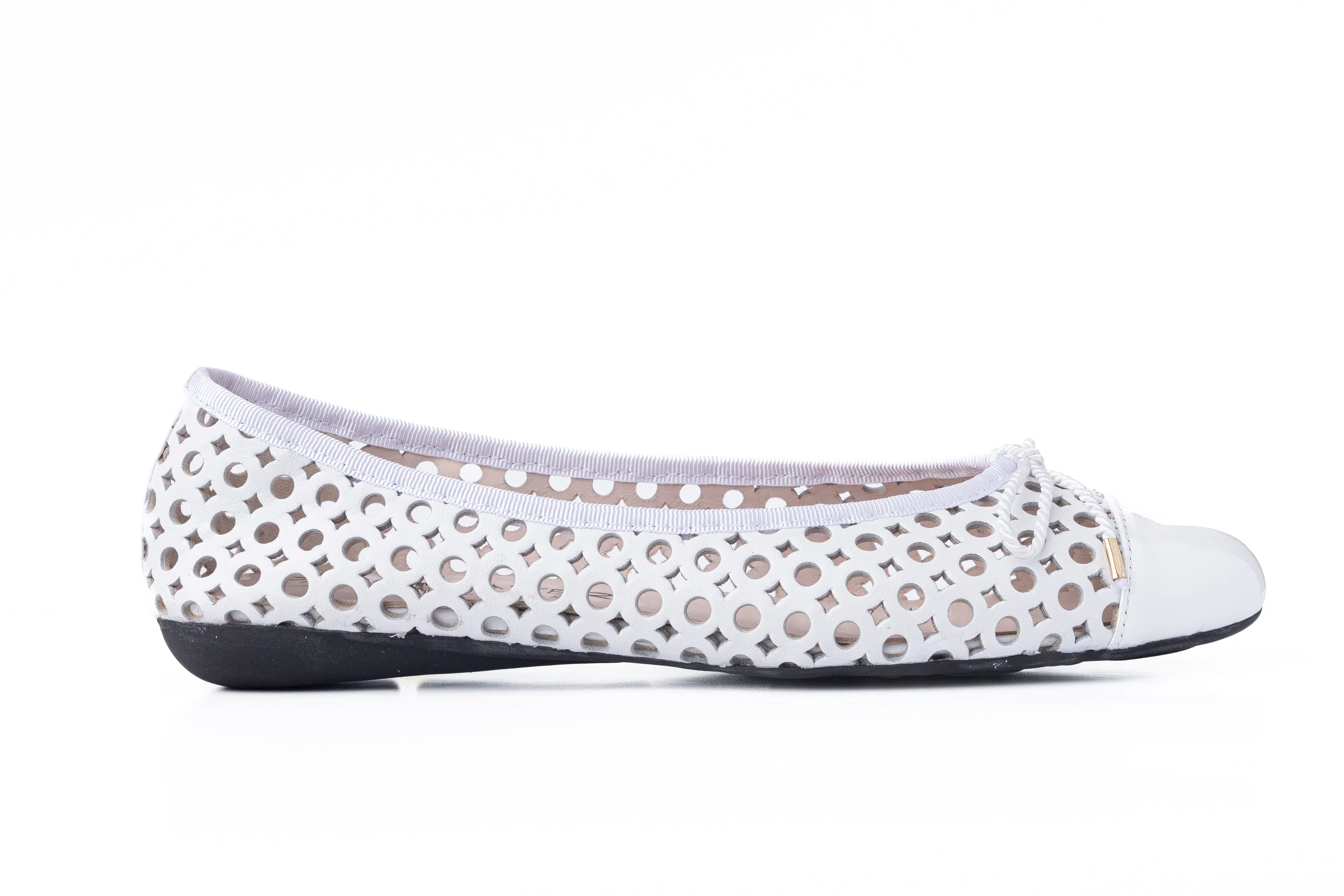 PAUL MAYER - BRANDY - SIZE 10 - PATENT WHITE NAPPA WHITE