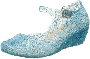 Princess Jelly Sandals for Girls Toddler Dress Up Shoes Cosplay Sandals Summer Cute Glitter Black School Shoes for Boys