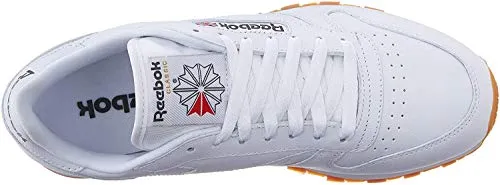 Reebok Men's Classic Leather Nylon, White/Gum, 10.5