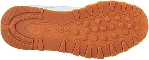 Reebok Men's Classic Leather Nylon, White/Gum, 10.5
