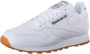 Reebok Men's Classic Leather Nylon, White/Gum, 10.5