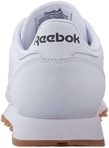 Reebok Men's Classic Leather Nylon, White/Gum, 10.5