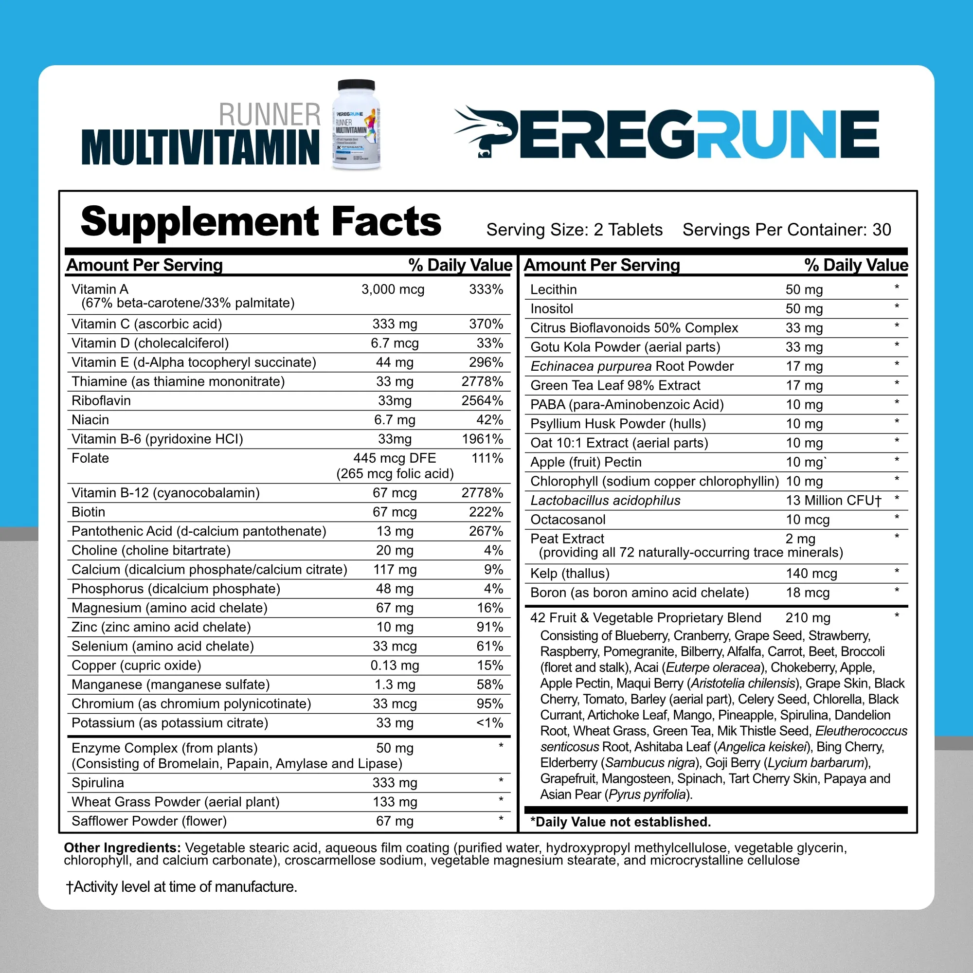 RUNNER MULTIVITAMIN & JOINT SUPPORT
