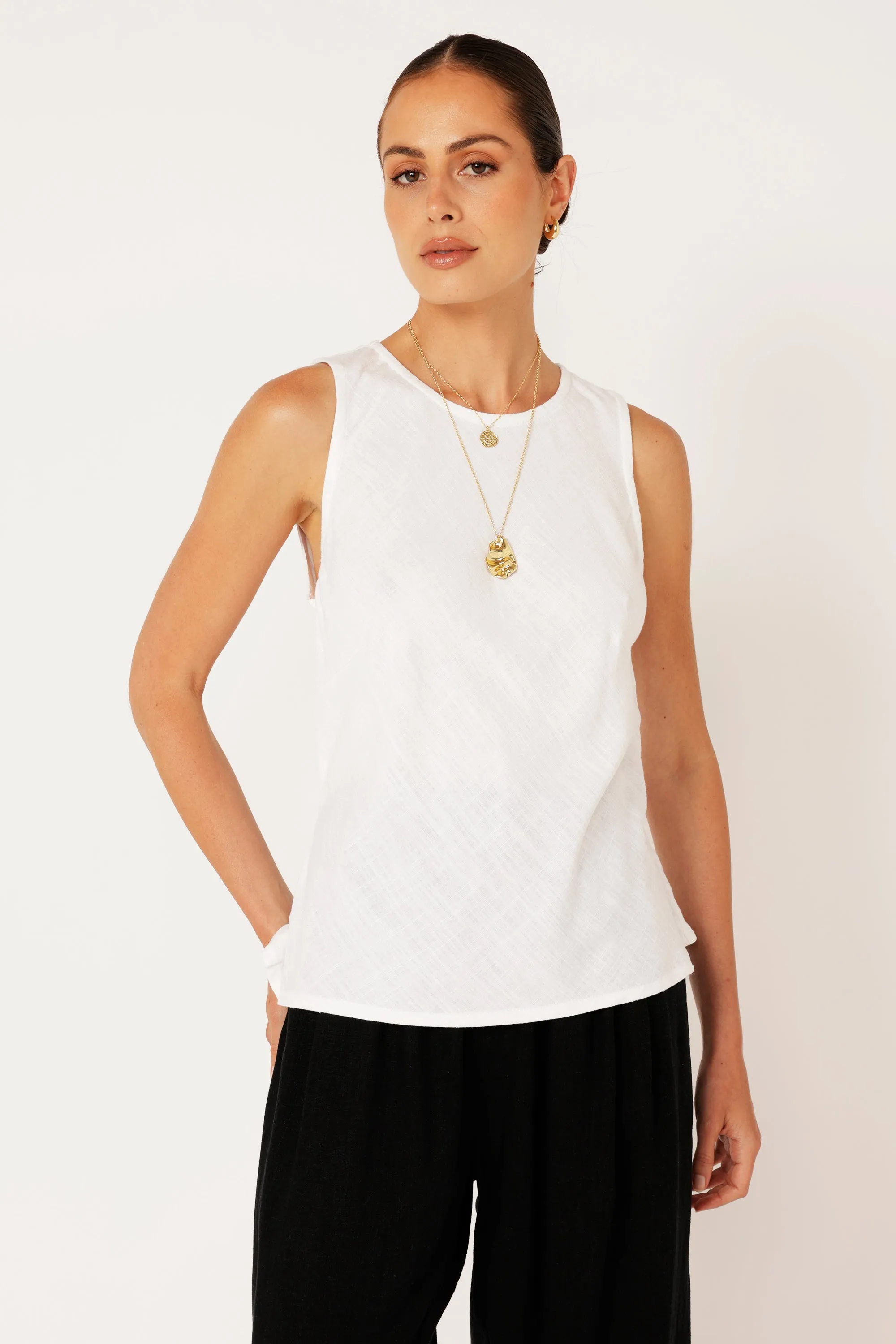 Sofia Tank | Off White | Linen Viscose