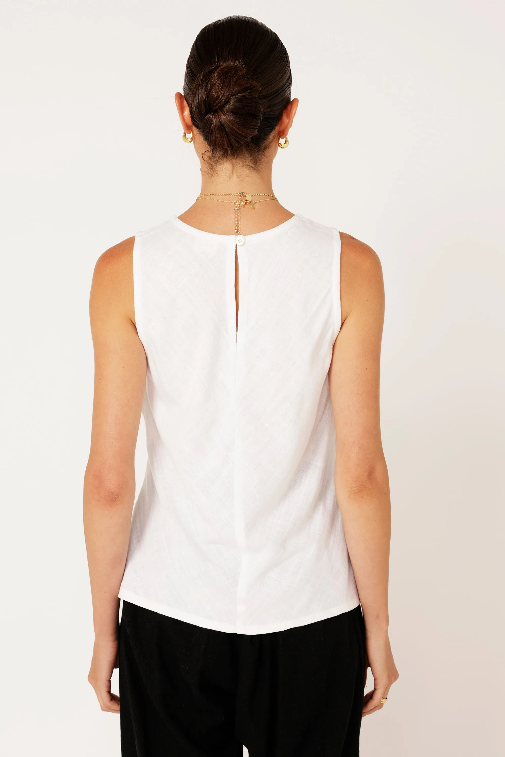 Sofia Tank | Off White | Linen Viscose