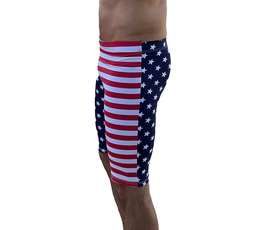 Stars and Stripes American Flag Jammer Swimsuit by Neptio