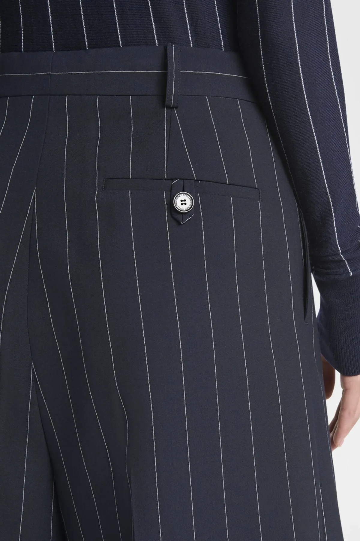 Stella McCartney Wide Pinstripe Culotte - Ink