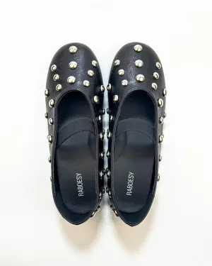 Studded Single Band Ballet Flats
