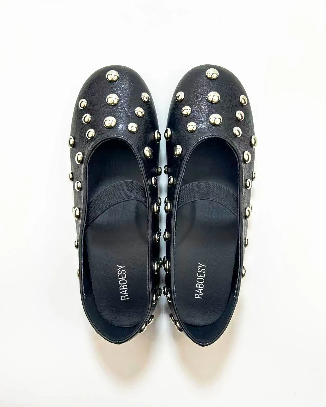 Studded Single Band Ballet Flats