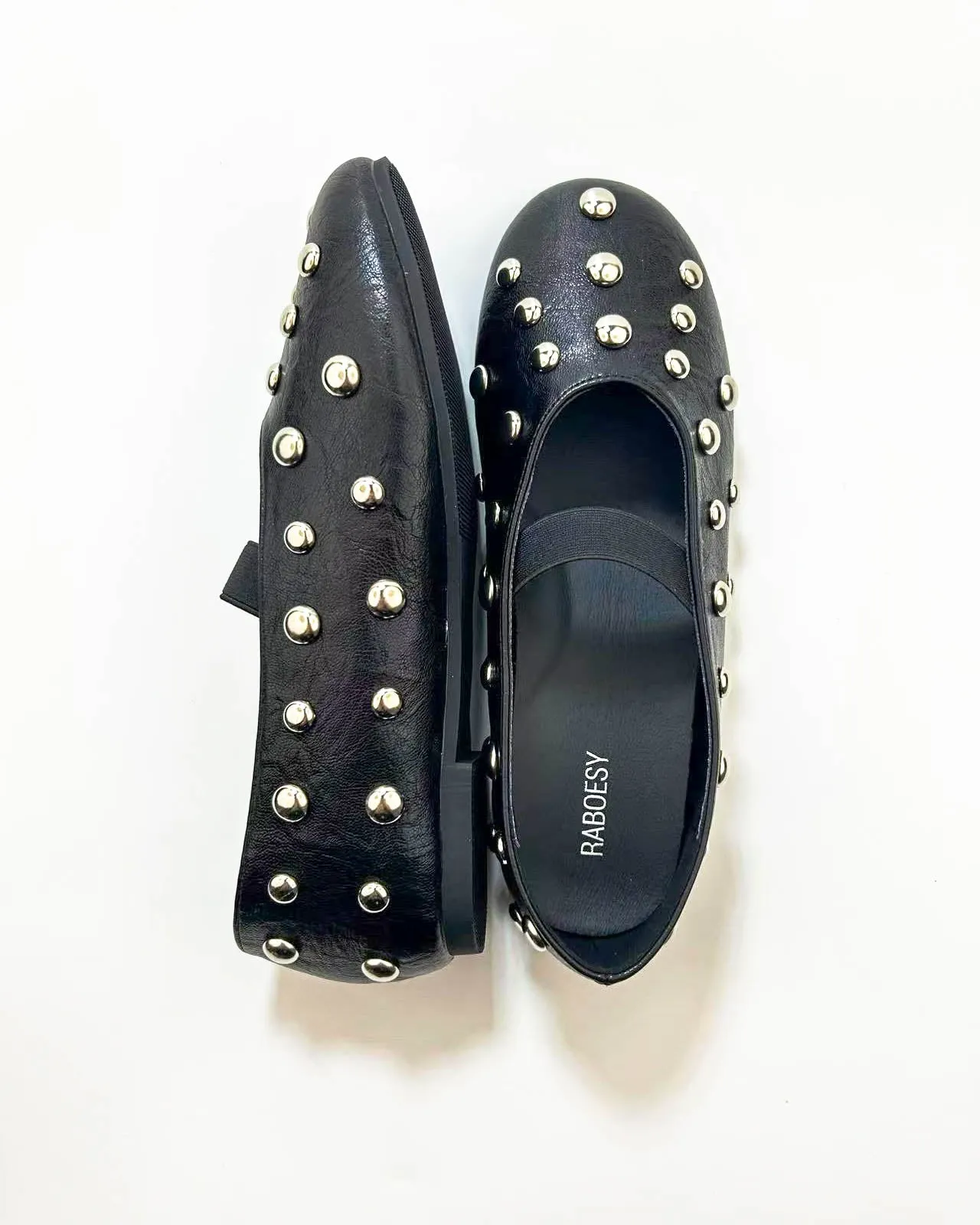 Studded Single Band Ballet Flats