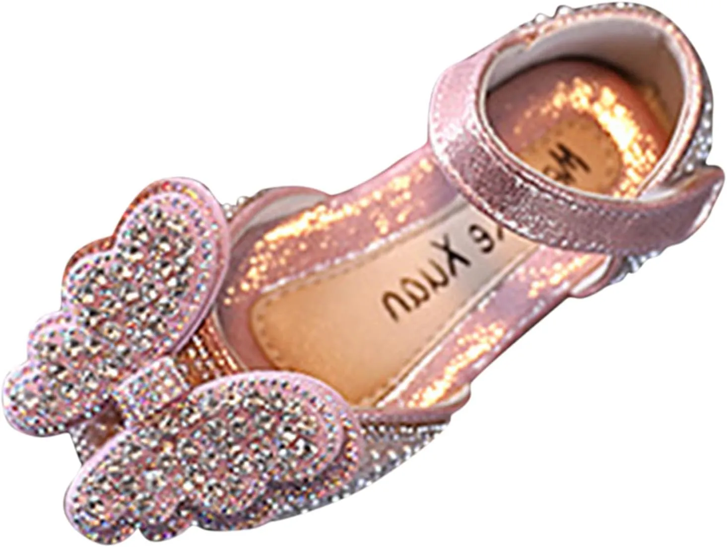 Summer Girls Dance Shoes Princess Dress Performance Shoes Cartoon Butterfly Shape Rhinestone Dance Shoes for