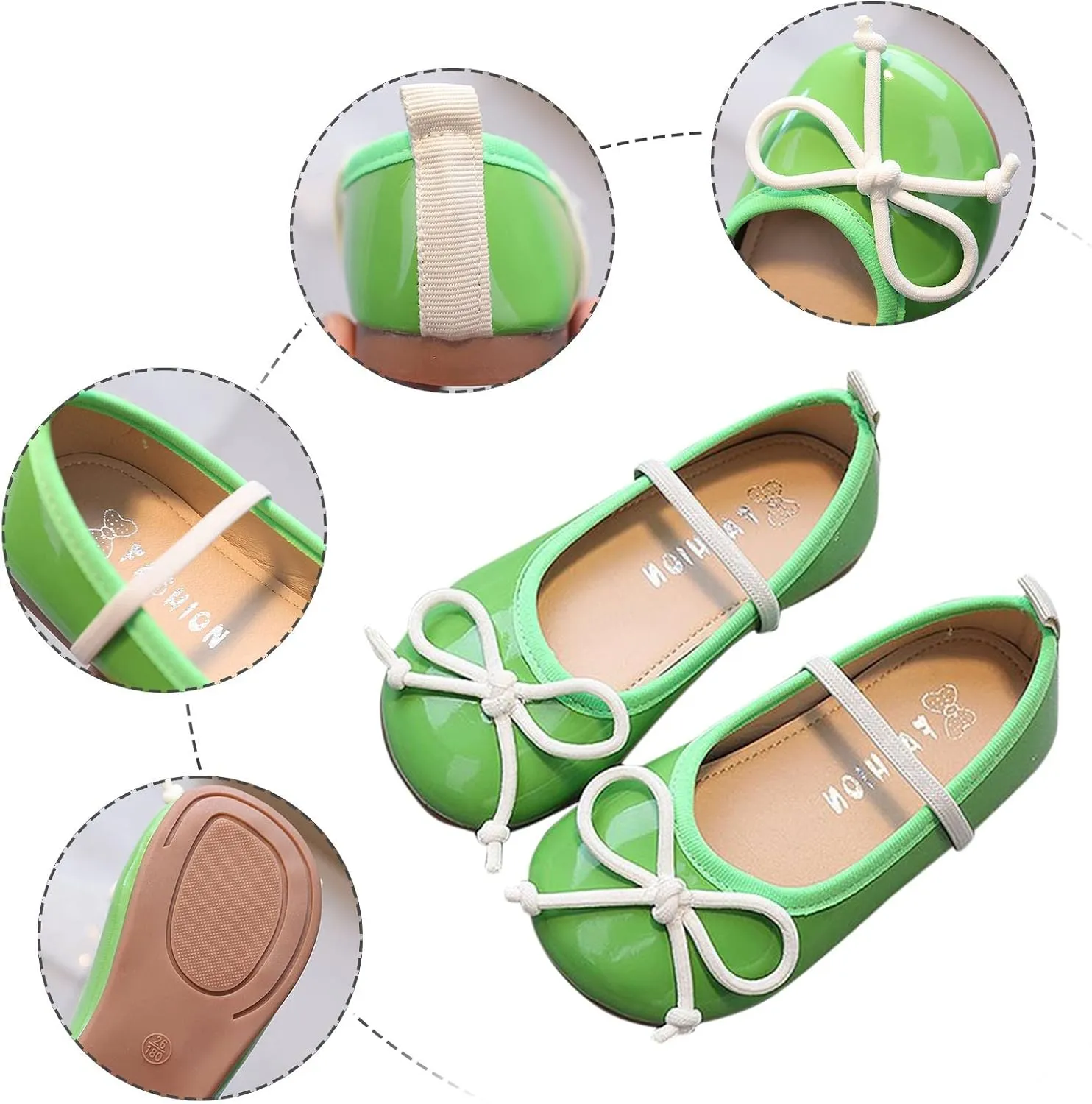 Toddler Girl Mary Jane Dress Shoes Little Girl School Shoes Non Slip Soft Sole Leather Shoes Bowknot Kids Swim Shoes