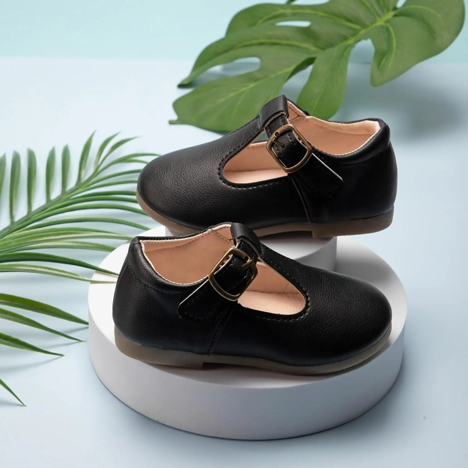 Toddler Girl Mary Jane Dress Shoes School Oxford Flats for Girl Wedding Party Shoes T-Strap Toddler Dress Shoes Girls