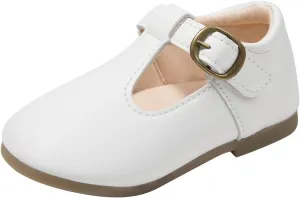 Toddler Girl Mary Jane Dress Shoes School Oxford Flats for Girl Wedding Party Shoes T-Strap Uniform Shoes