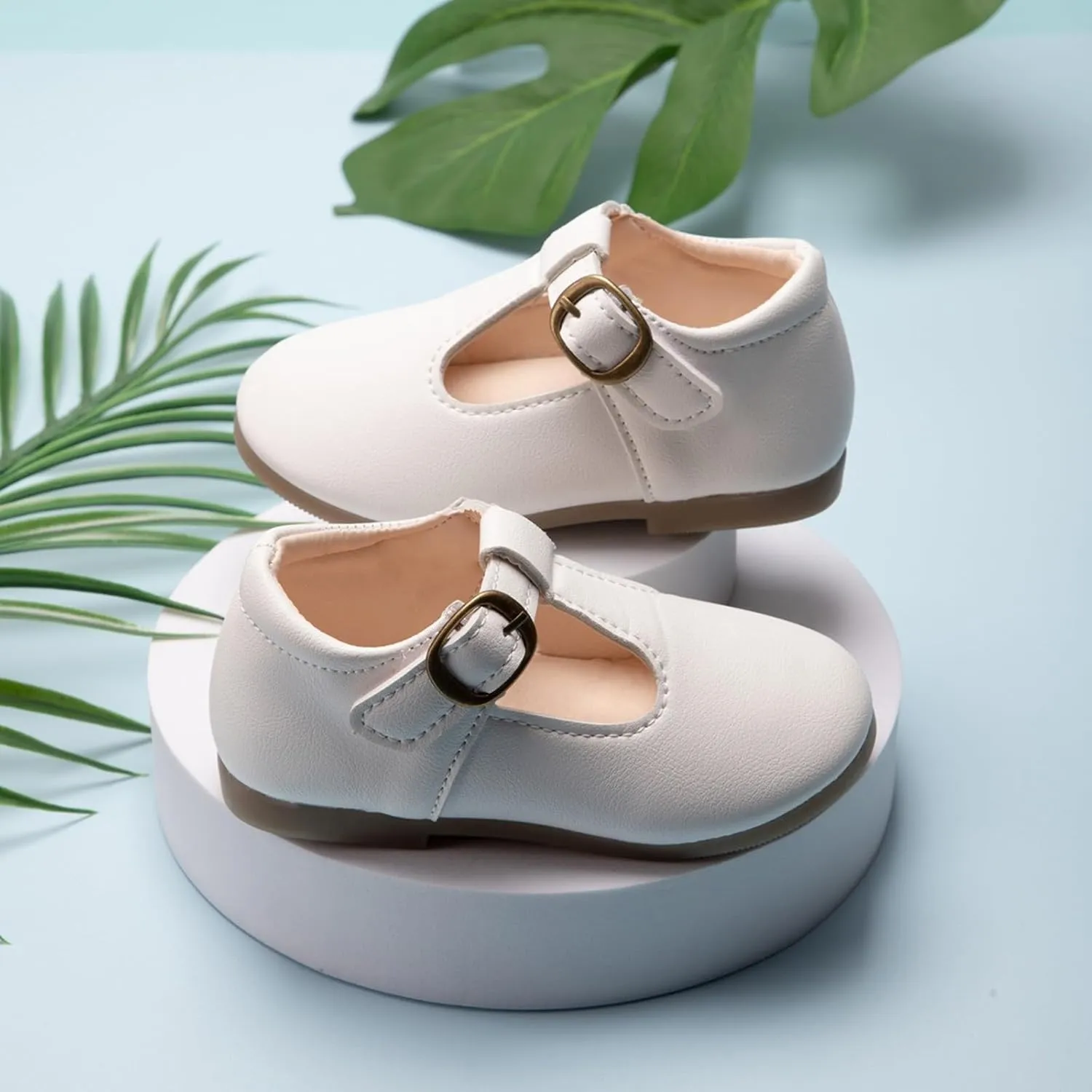 Toddler Girl Mary Jane Dress Shoes School Oxford Flats for Girl Wedding Party Shoes T-Strap Uniform Shoes