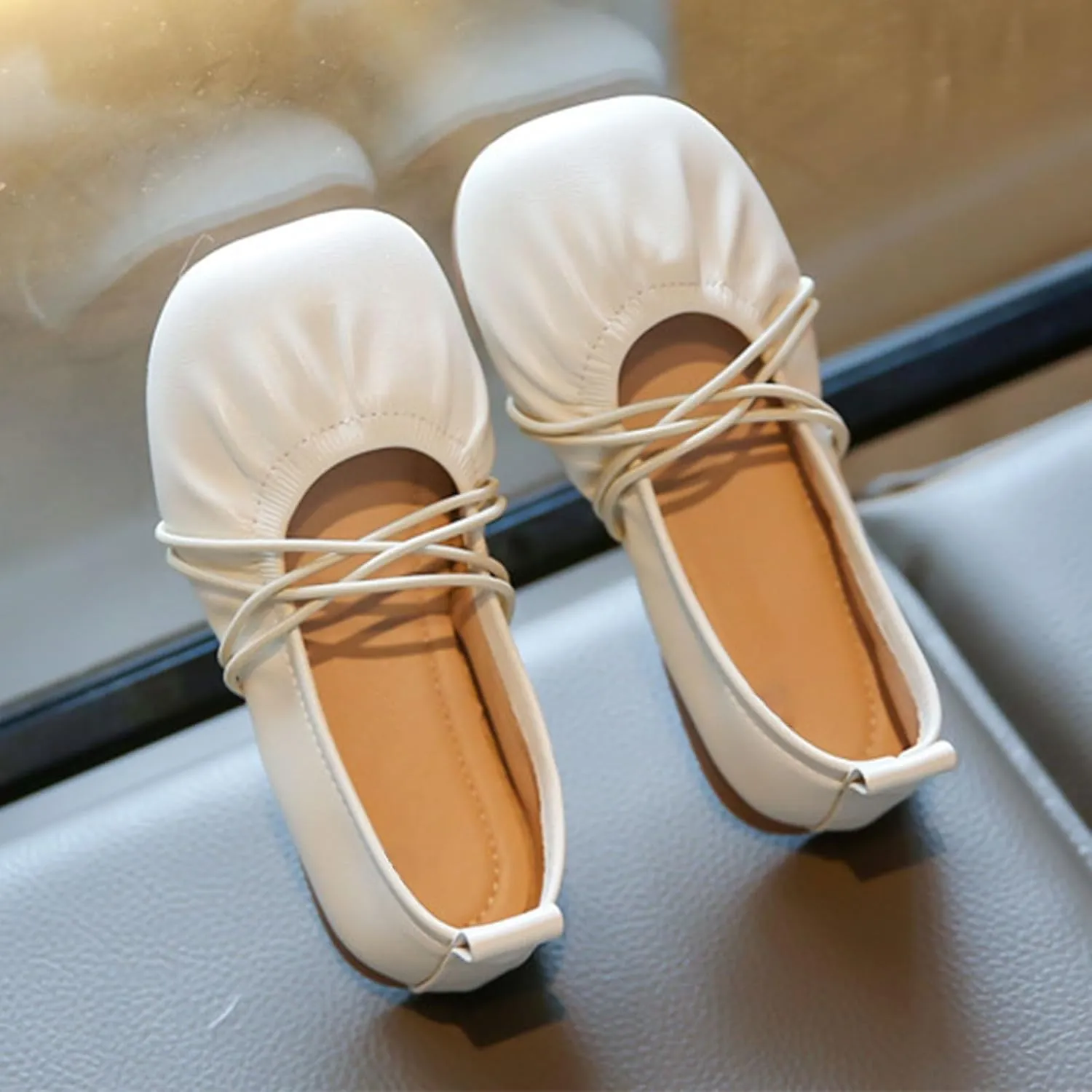 Toddler Girls Dress Shoes Mary Jane Ballet Flats Flower Girl School Party Wedding Shoes for Girls